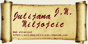 Julijana Miljojčić vizit kartica
